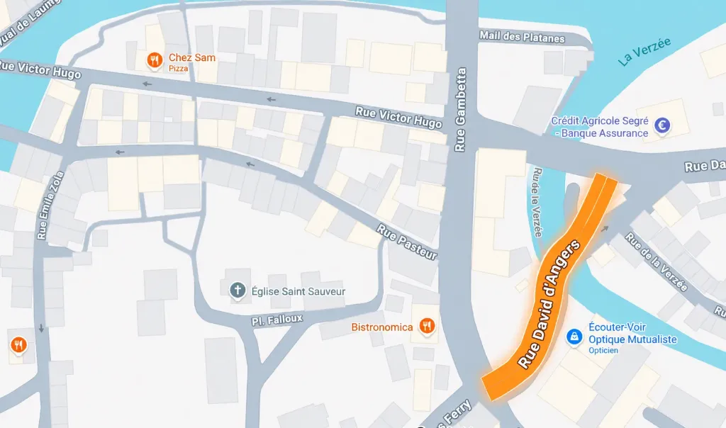 Emplacement rue David D'Angers (par tranche de 3 mètres linéaires)